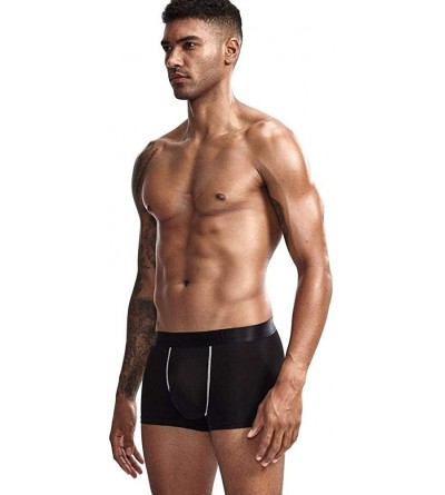 Boxer Briefs Men Underwear Boxer Shorts Modal Men Underwear Health Care Trunks Boxer Briefs - Black - CA18X683RLC $10.93