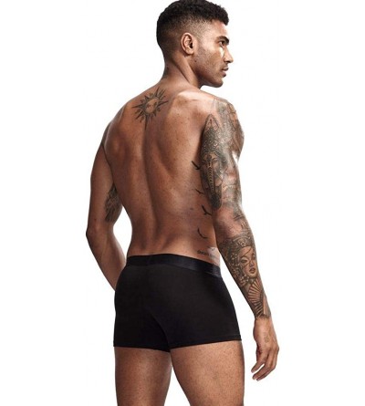 Boxer Briefs Men Underwear Boxer Shorts Modal Men Underwear Health Care Trunks Boxer Briefs - Black - CA18X683RLC $10.93