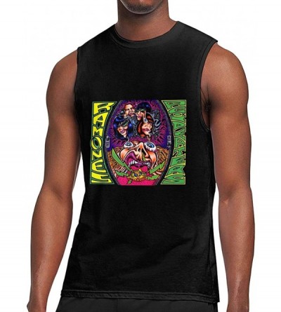 Undershirts Men's Black Summer Round Neck Sleeveless T-Shirt-Ramones Cotton Tank Tops for Gym - Ramones - CY190XC73LA $27.44