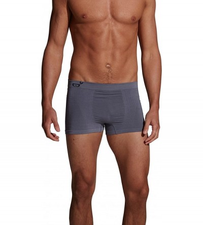 Boxer Briefs Body EcoWear Men's Boxer Brief - Bamboo Viscose - Athletic Cooling Underwear for Guys - Grey - CP11LH52M05 $20.26