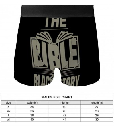 Boxer Briefs The Bible is Black History Hebrew Israelite Fashion Breathable Men's Underwear Boxer Briefs Bikini Swimwear - C9...