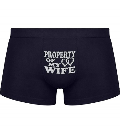 Boxers Cool Boxer Briefs | Property of My Wife | Innovative Gift. Birthday Present. Novelty Item. - Black - CU183IM9K7E $23.28