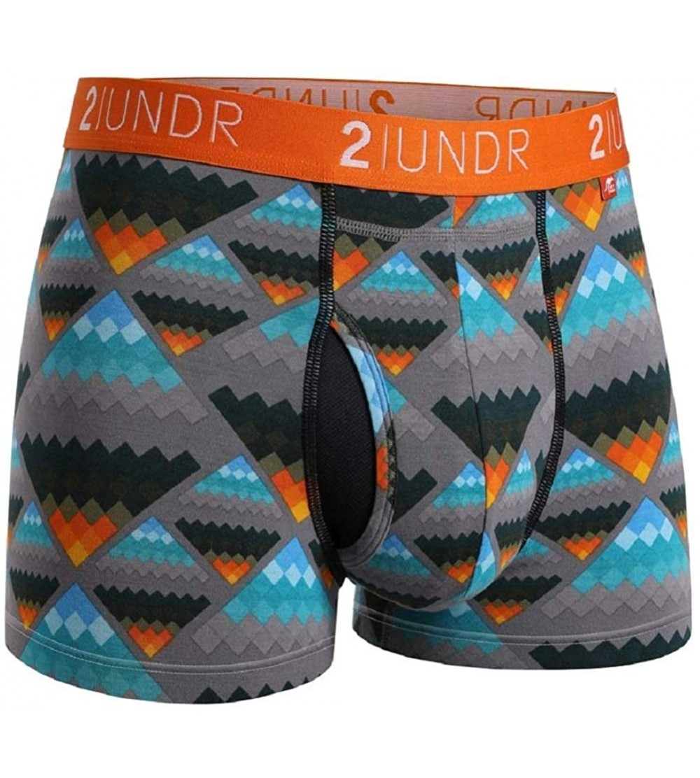 Boxer Briefs Mens Swing Shift 3" Boxer Trunk Underwear - Aztec - CI197EXHSGW $28.32
