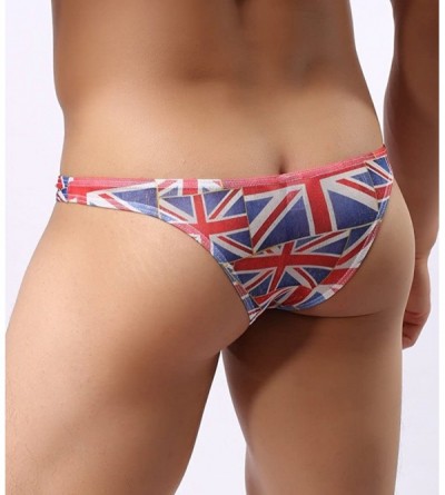 Bikinis Men's Sexy Mesh UK Flag Low Rise Mini Pouch Bikinis Underwear - CN12N5N4U4W $10.84
