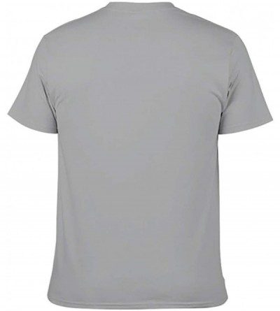 Undershirts Cartoon Cat Cotton T Shirt Men Heat Dissipation Everyday Top Shirt Moives - Gray - C919DW40QLM $22.05