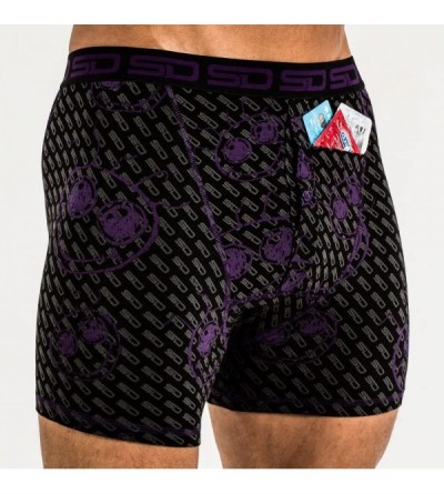Boxer Briefs Men's Stash Boxer Brief Shorts - Pickpocket Proof Travel Secret Pocket Underwear - Fantazia - C511EHSOTYL $32.18