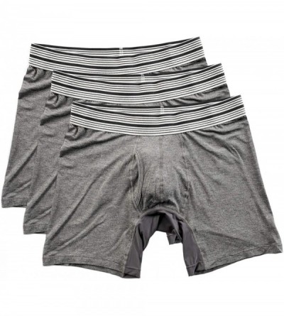 Boxer Briefs Men's Standard Cut Boxer Brief Underwear - 3 Pack - Grey Bamboo - CO12JUULGZP $94.95