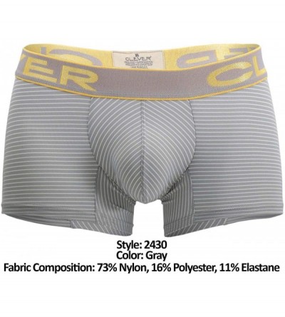 Boxer Briefs Masculine Boxer Briefs Trunks Underwear for Men - Grey - CN19237X4QC $20.50