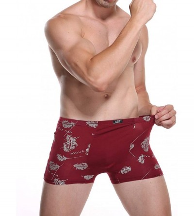Boxer Briefs Men's Underwear Soft Bamboo Boxer Briefs Stretch Trunks Pack - 4 Pack 03 - C718MCKLZ6A $18.20