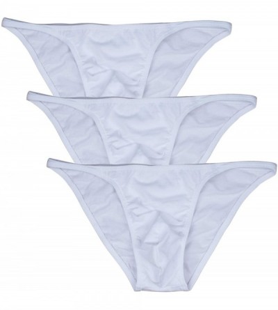Boxer Briefs Men's Underwear Ultimate Soft Sexy Stretch Cotton Boxer Brief - White-3 Pack - CW12HMNNYWP $32.33