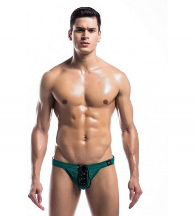 G-Strings & Thongs Men's Athletic Supporter - Contoured Waistband for Comfort - Multiple Sizes & Colors - Green - C9193YR8MOD...