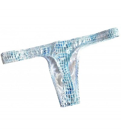 G-Strings & Thongs Men's Transparent Thong Underwear Comfty Lace Pouch Underwear - 4pack3 - C219DLCZ7S8 $21.35