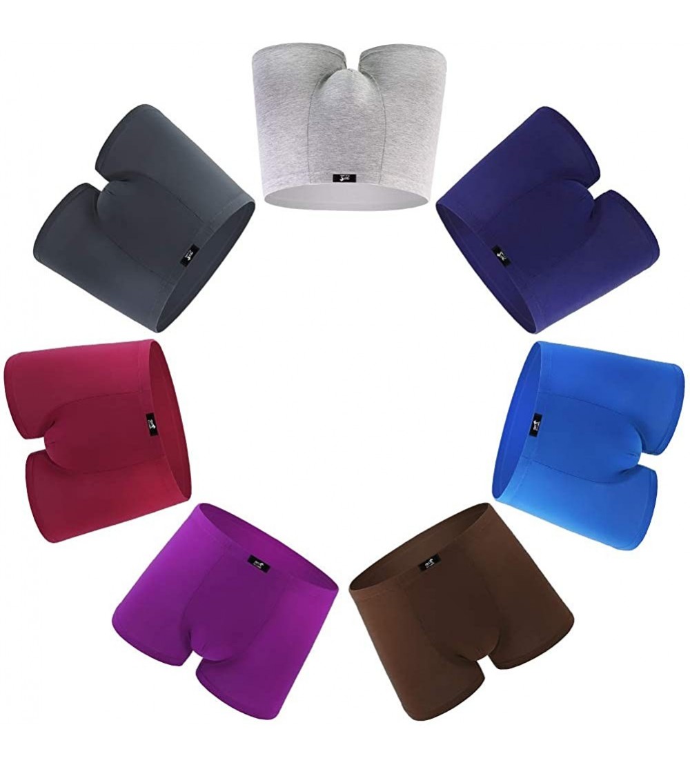 Trunks Men's Breathable 7-Pack Underwear Boxer Briefs Cotton Trunks - Multicolored1(7 Pack) - CM186G37GQZ $21.32