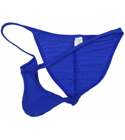 G-Strings & Thongs Men Pouch Thong String T-Back Spandex Underwear Mini Bikini Jockstrap Tanga - Blue - CC18LDZ2QUT $19.91