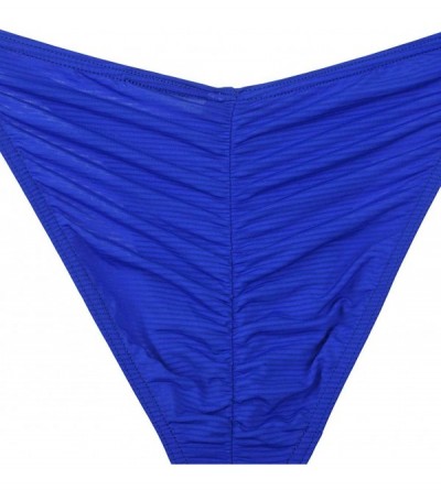 G-Strings & Thongs Men Pouch Thong String T-Back Spandex Underwear Mini Bikini Jockstrap Tanga - Blue - CC18LDZ2QUT $9.19