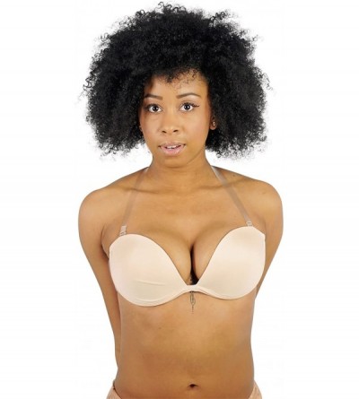 Bras Backless Pushup Bra Lined Cups for DD DDD Busty Babes - Nude - C012JHL5JNH $9.95