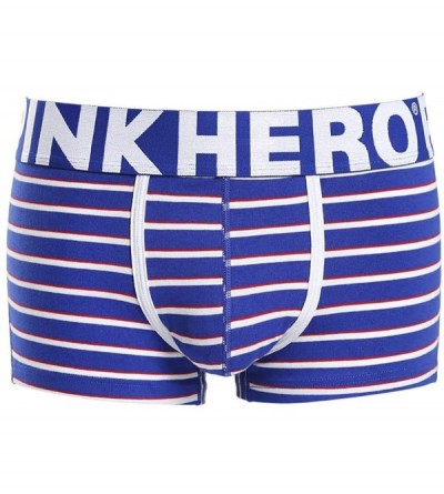 Briefs Men's Ultra Soft Boxer Briefs Strpie Underwear with Soft Pouch - Blkwht - C11934O5HLI $13.77