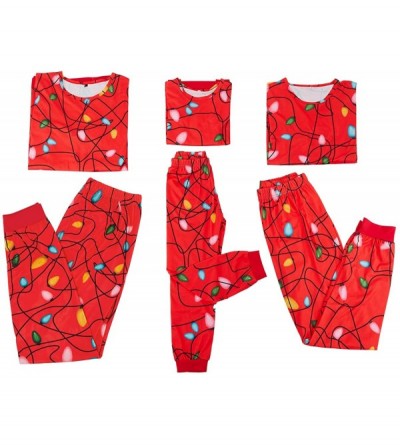 Sleep Sets Family Matching Christmas Pajamas Set Top and Long Pants Sleepwear Homewear PJ Sets - Santa's Light - C51922OCESN ...