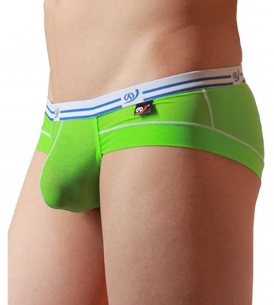 Briefs Mens Ice Silk Breathable Triangle Underpants Brief Panties - Green - CN11VYMEA8R $10.76