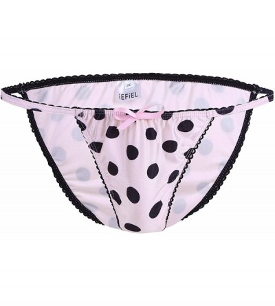 Briefs Men's Polka Dots Sissy Pouch Panties Bikini Briefs Crossdress Underwear - Pink - C8186REW8YI $17.42