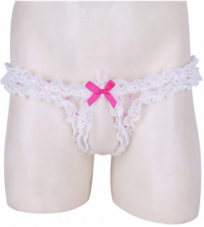 G-Strings & Thongs Sissy Panties Sexy Lace Men Thongs Underwear Open Crotch Jockss G-Strings Underpants - Xl - CR198OTDXZT $3...