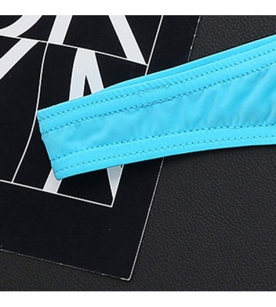 G-Strings & Thongs Boxers Briefs Mens Pouch G String Sexy Low Rise Thong Underwear Underpants - Light Blue - CM18WYLAECH $8.07
