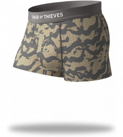 Trunks Men's Cool Breeze Trunks - Premium Underwear for Men - No Swass - Bad Bad Hats (Gargoyle Grey) - CV18X07KTIC $16.95