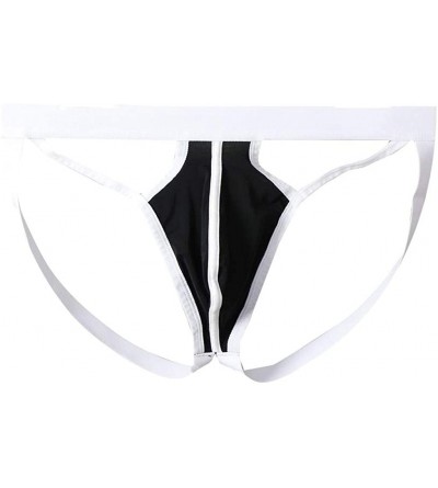 Briefs Men's Underwear- Hollow Out Men Underwear Boxers Bulge Pouch Men Shorts Hot - D-black - CG192M82QGK $13.20