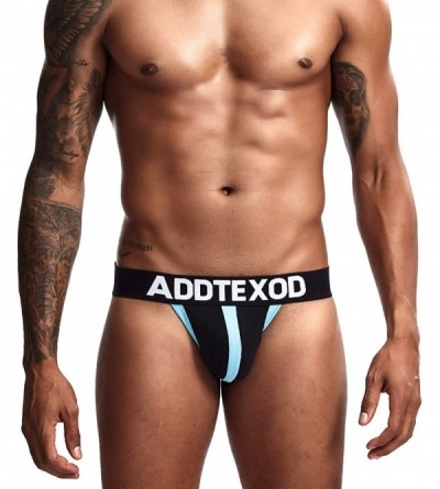 Bikinis Men's Sexy Cotton Jockstrap Underwear Performance Athletic Supporter - Ak7013-multicolor(4-pack) - C718X9AMYG3 $21.02