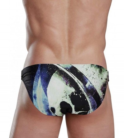 Briefs Blue Jellyfish Men's Underwear Basic Polyester Brief - Skull Astronaut - CQ18S6L5IUO $22.31