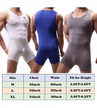 Shapewear Men's Bodysuit Singlets Modal Soft Elastic Shapewear Sleeveless Underwear Boxers Briefs Suspender Slim Muscle Bulge...