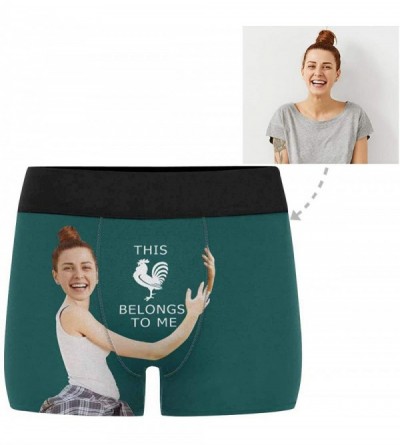 Boxer Briefs Personalized Face Underwear This Belongs to Me Navy Face Boxers Custom - Multi 8 - CD18Y0TG5XA $28.42