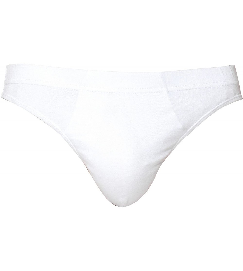 Briefs Mens Cotton Slip Briefs/Underwear (Pack Of 3) - White - C712FYVXD2D $16.83
