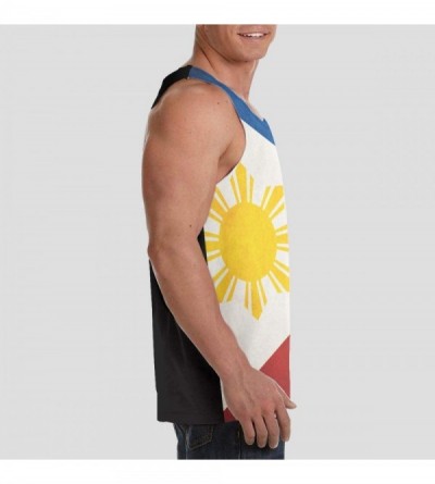 Undershirts Men's Soft Tank Tops Novelty 3D Printed Gym Workout Athletic Undershirt - Flag of the Philippines - CT19DWDM2MO $...