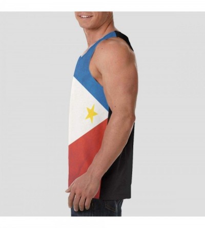 Undershirts Men's Soft Tank Tops Novelty 3D Printed Gym Workout Athletic Undershirt - Flag of the Philippines - CT19DWDM2MO $...