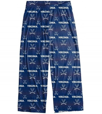 Sleep Bottoms Virginia Cavaliers Men's Scatter Pattern Pajama Lounge Multi Color Pants - Multi - CJ18XYLQSKQ $81.09