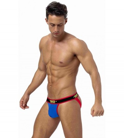 G-Strings & Thongs Men's Jockstrap Athletic Supporters Underwear- Cotton Stretch Performance Jock Strap - Black/Navy/Blue/Red...