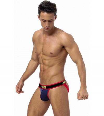 G-Strings & Thongs Men's Jockstrap Athletic Supporters Underwear- Cotton Stretch Performance Jock Strap - Black/Navy/Blue/Red...