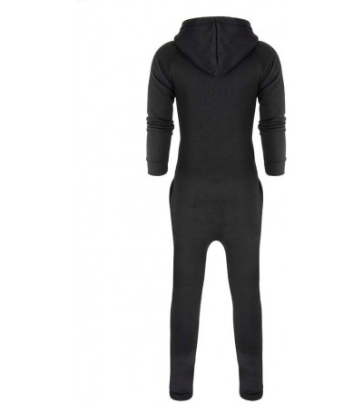 Sleep Sets Mens Onesie Hooded Jumpsuit One Piece Pajamas Non Footed Tracksuit Zipper Sweatshirt Jogger Sports Suit Home Wear ...