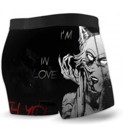 Boxer Briefs Boxer Briefs Man Underwear Breathable Bea-Stars Love Boy Short Pants Underpants Xx-Large - Black - C119CMEK698 $...