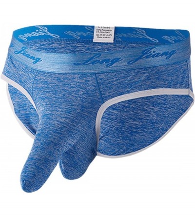 Briefs Mens Underpants Mens Soft Briefs Comfy Knickers Shorts Sexy Underwear - Blue - CC18GG7QCT5 $24.32