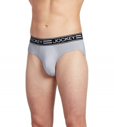 Briefs Men's Underwear Sport Cooling Mesh Performance Brief - Platinum - CK119NB4L0T $36.24