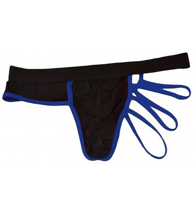 G-Strings & Thongs Mens Lingerie Thongs Briefs- Sexy Hollow-Out Strap Underwear Mesh Backless Bikini G-String Panties - Blue ...