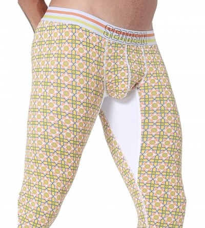 Boxers Mens Low-Rise Underwear Pants Long John Cotton - 2756 - CP127M32LHT $20.01