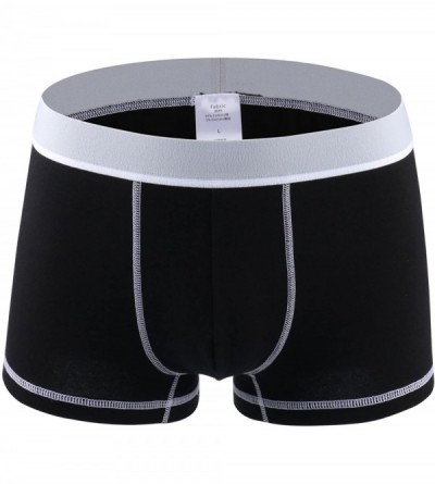 Boxer Briefs Men's 4-Pack Cotton-Stretch Low-Rise Trunk(XL-3XL) - Black/White/Blue - CJ12N38Z1VG $16.11