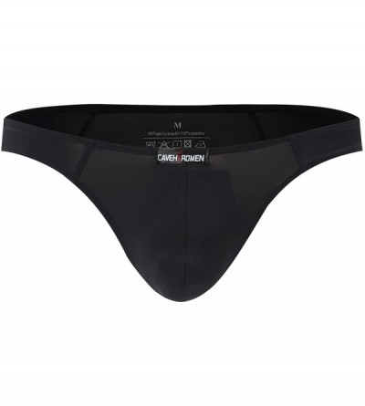 G-Strings & Thongs Soft Stretch Men's Thongs Underwear Low Rise T-Back Under Panties Premium Quality - Black - C7199S26909 $2...