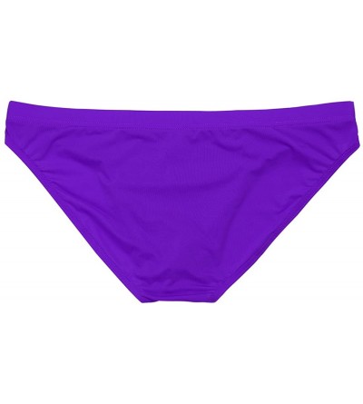 Briefs Men's Breathe Smooth Ice Silk Bikini G-String Thongs Underwear Swimwear - Purple - CU18G2Q22H6 $10.81