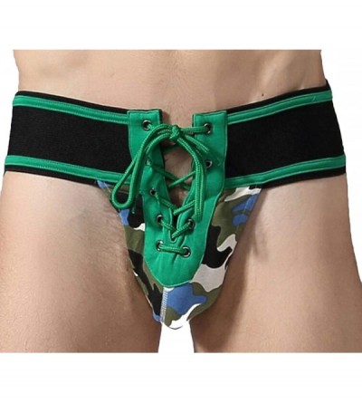 G-Strings & Thongs Men's Lingerie Cotton Tie Rope Sexy Athletic Supporter Jockstrap Underwear Panties - 7 - C218STKU5XS $36.88