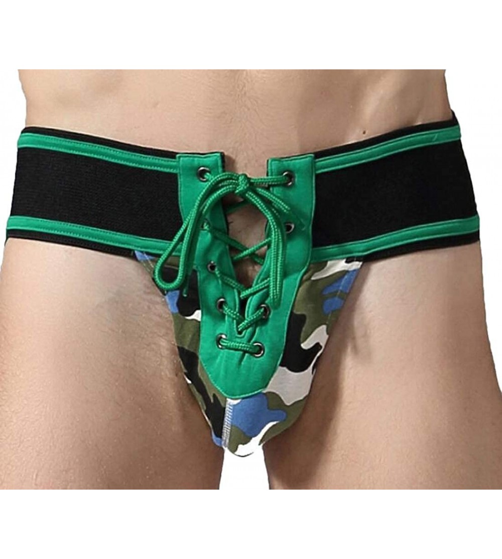 G-Strings & Thongs Men's Lingerie Cotton Tie Rope Sexy Athletic Supporter Jockstrap Underwear Panties - 7 - C218STKU5XS $21.75