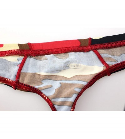 G-Strings & Thongs Men's Sexy Low-rise Thong Underwear Fashion G-String Panties J01 - Red - CF18QI0LCEI $8.56